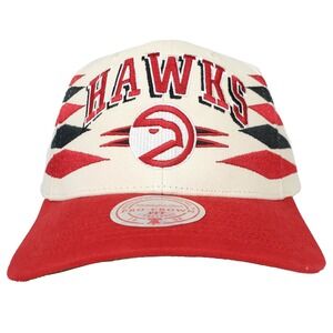 Atlanta Hawks Mitchell & Ness NBA Pro Fit Snapback Hat‎ Cap Diamonds Art NWT